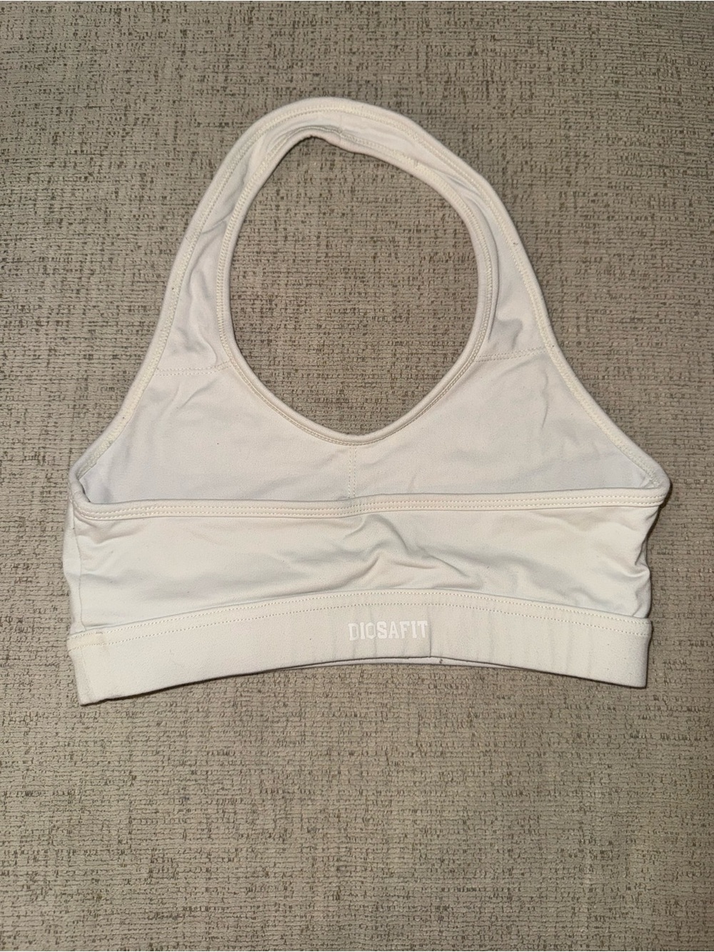 White Racerback Sports Bra